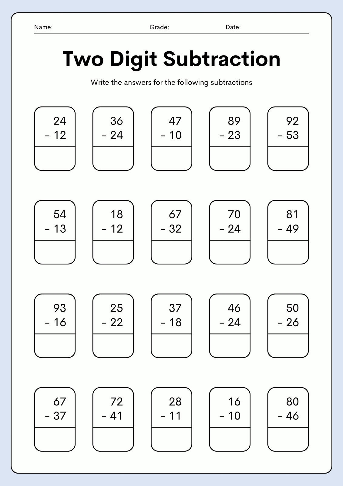 Free Printable 2nd Grade Math Worksheets Canva