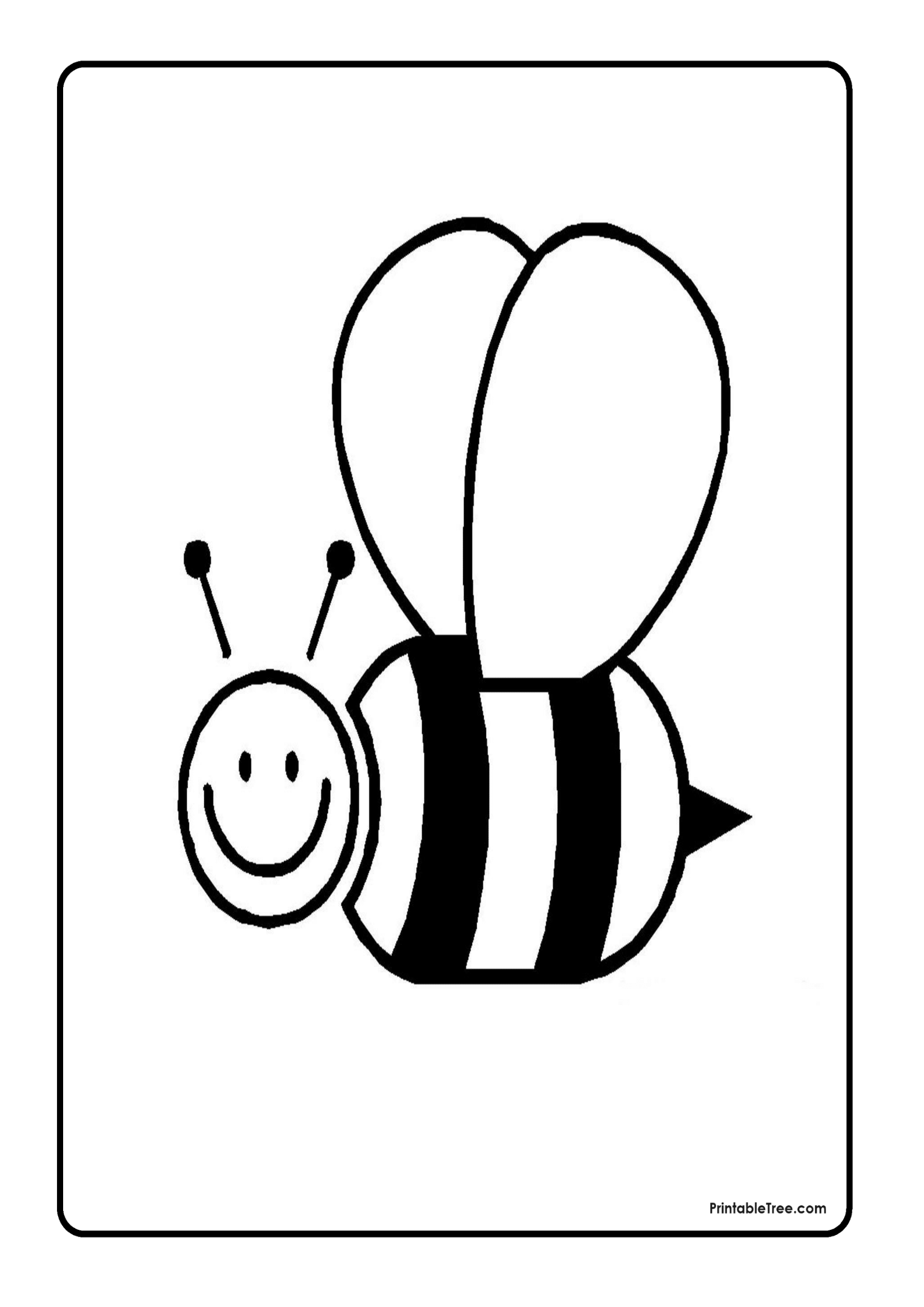 bee coloring page pdf