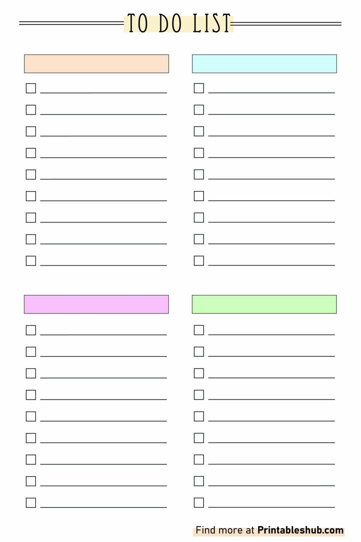Free Printable Blank To Do List Templates PDF Included Printables Hub