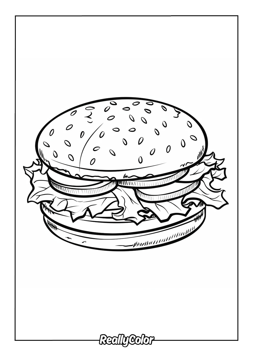 burger coloring pages