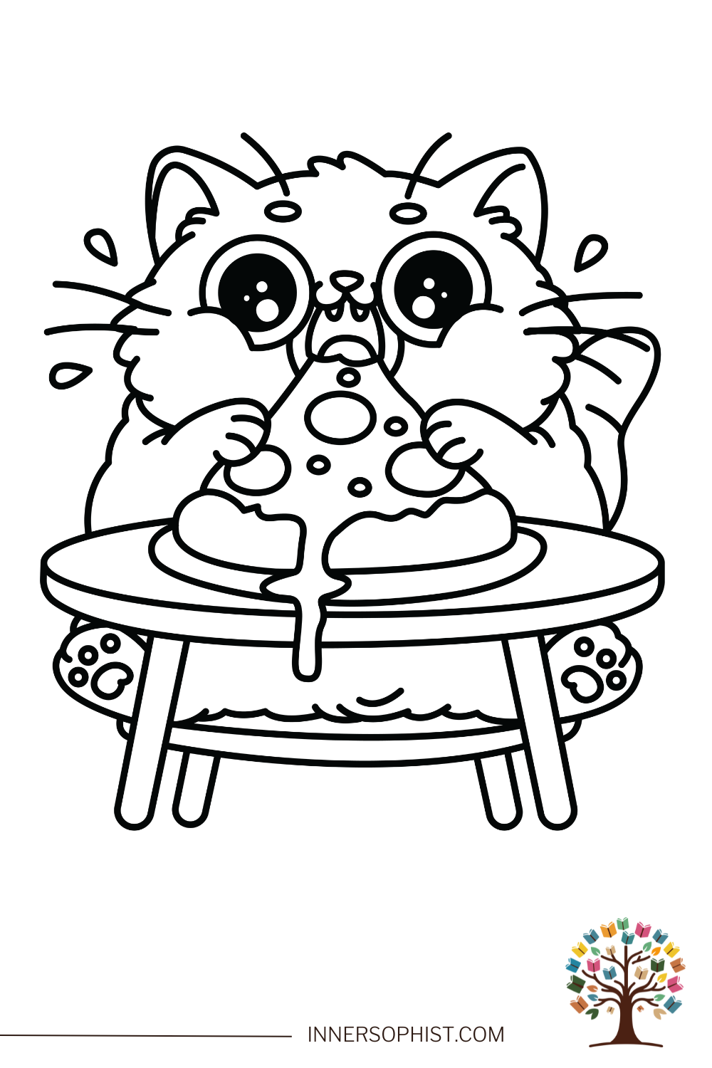 pizza coloring page