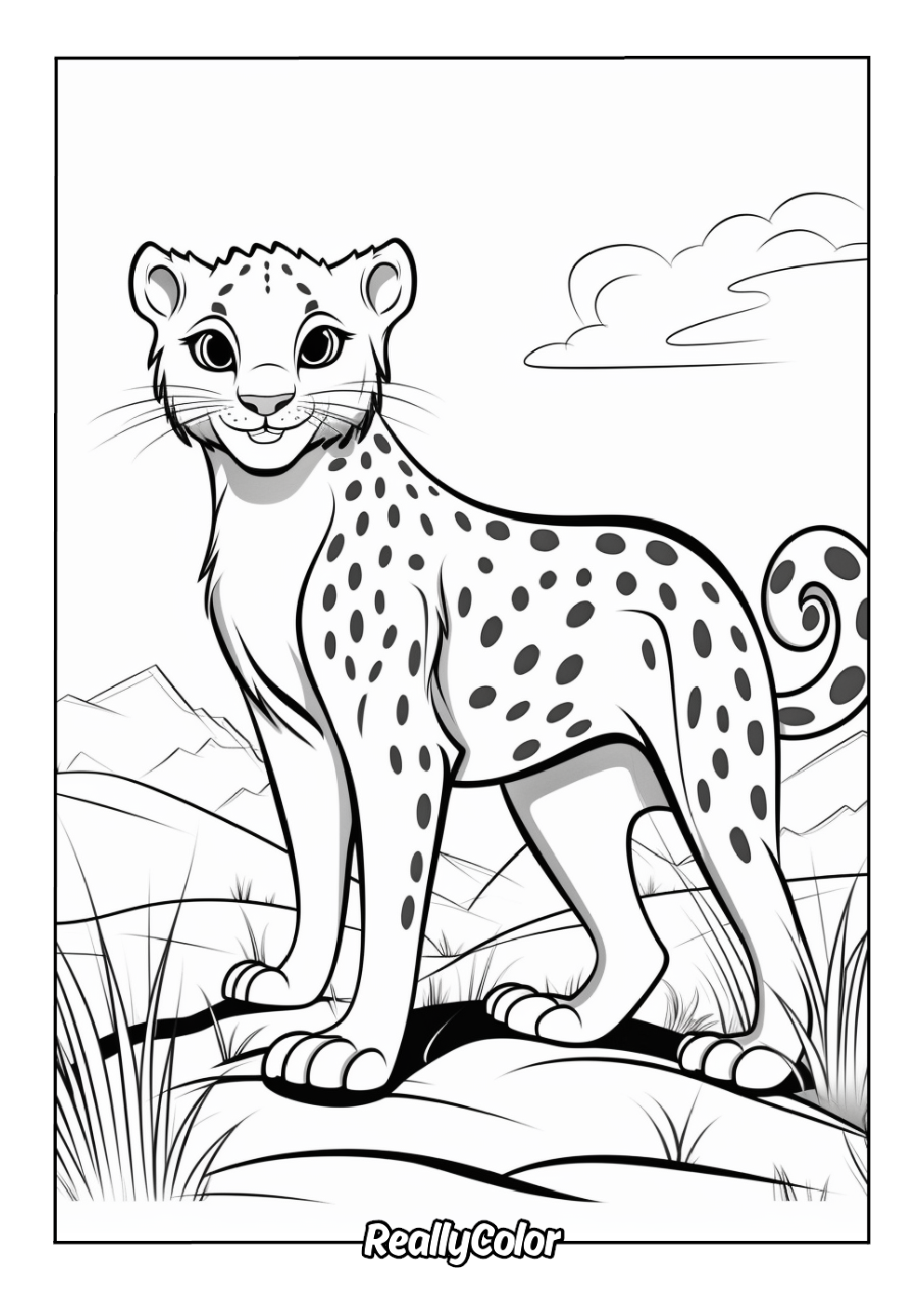cheetah coloring pages cheetah coloring pages