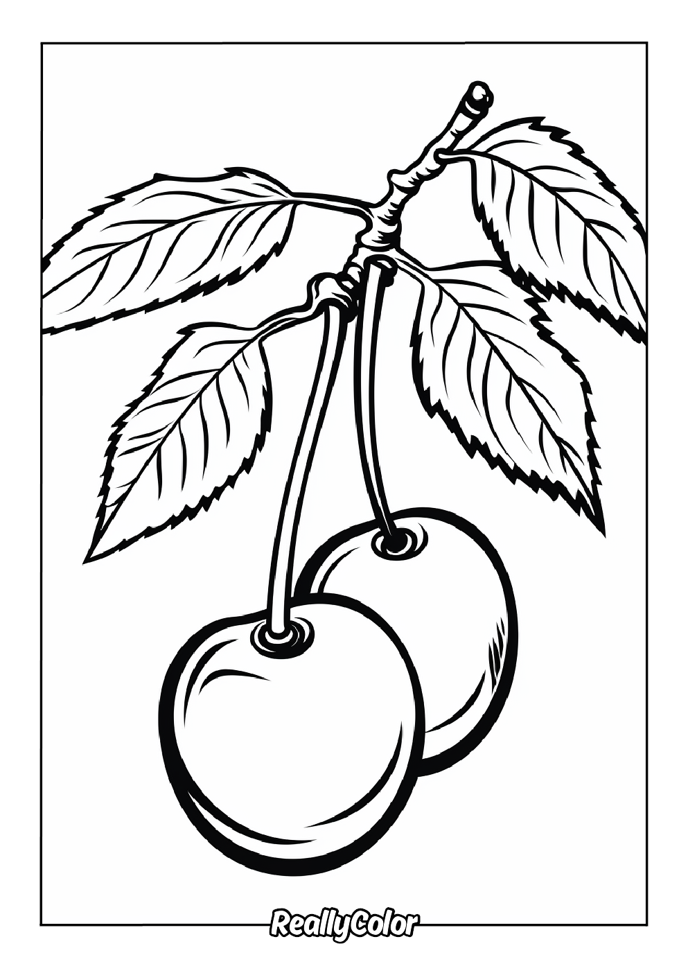 Free Printable Cherry Coloring Pages Free Printable Cherry Coloring Pages
