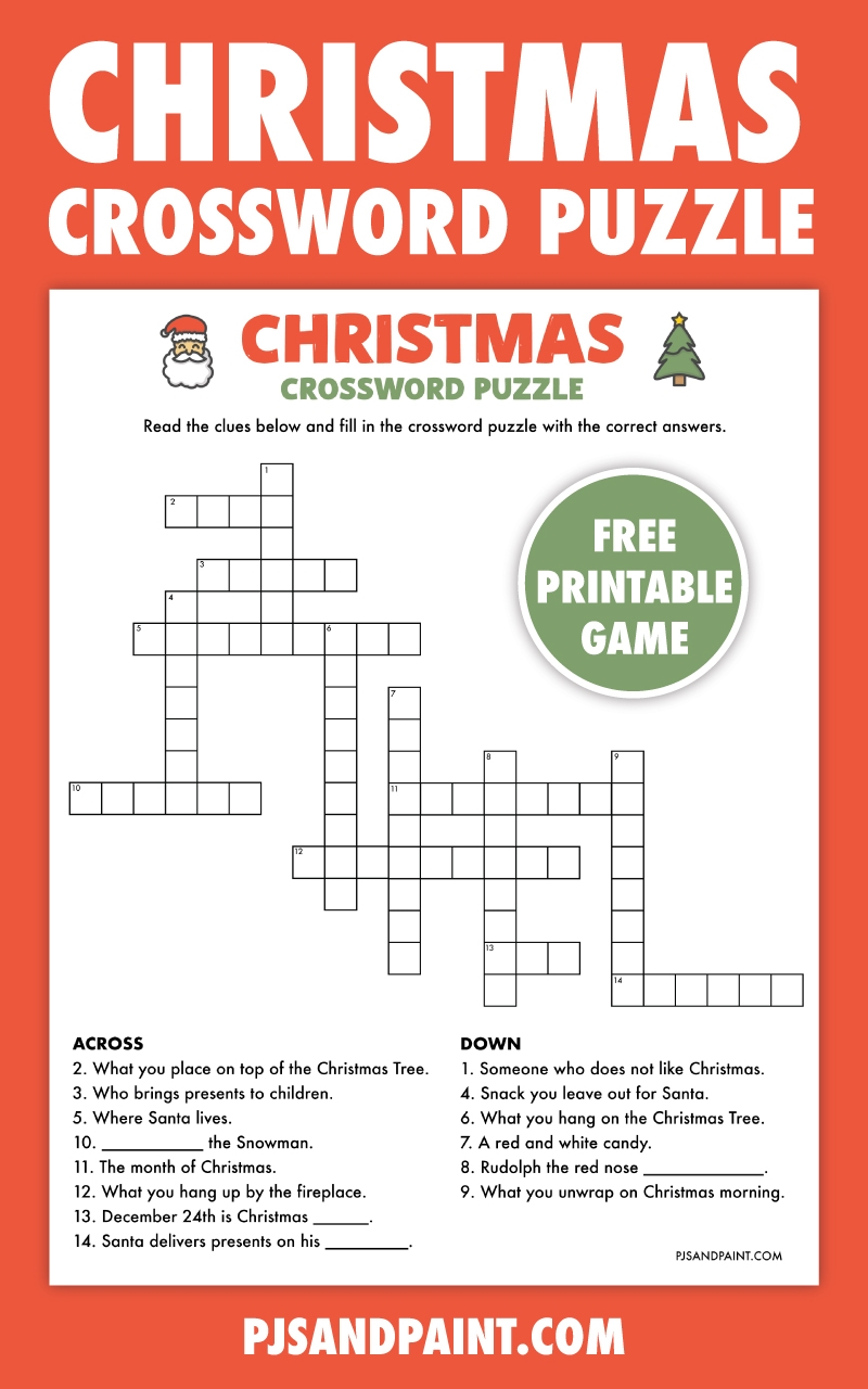 christmas crossword printable