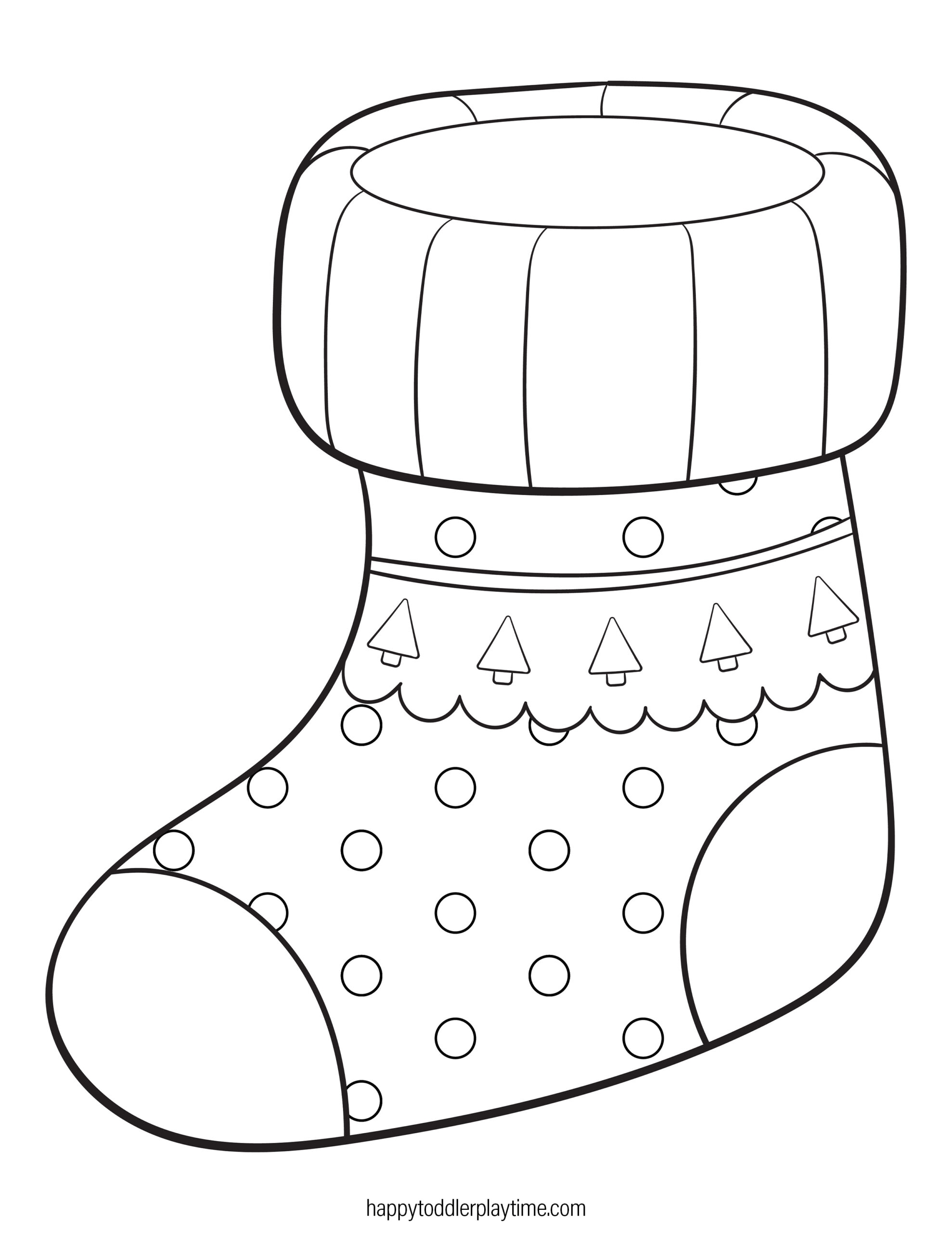 stocking coloring page