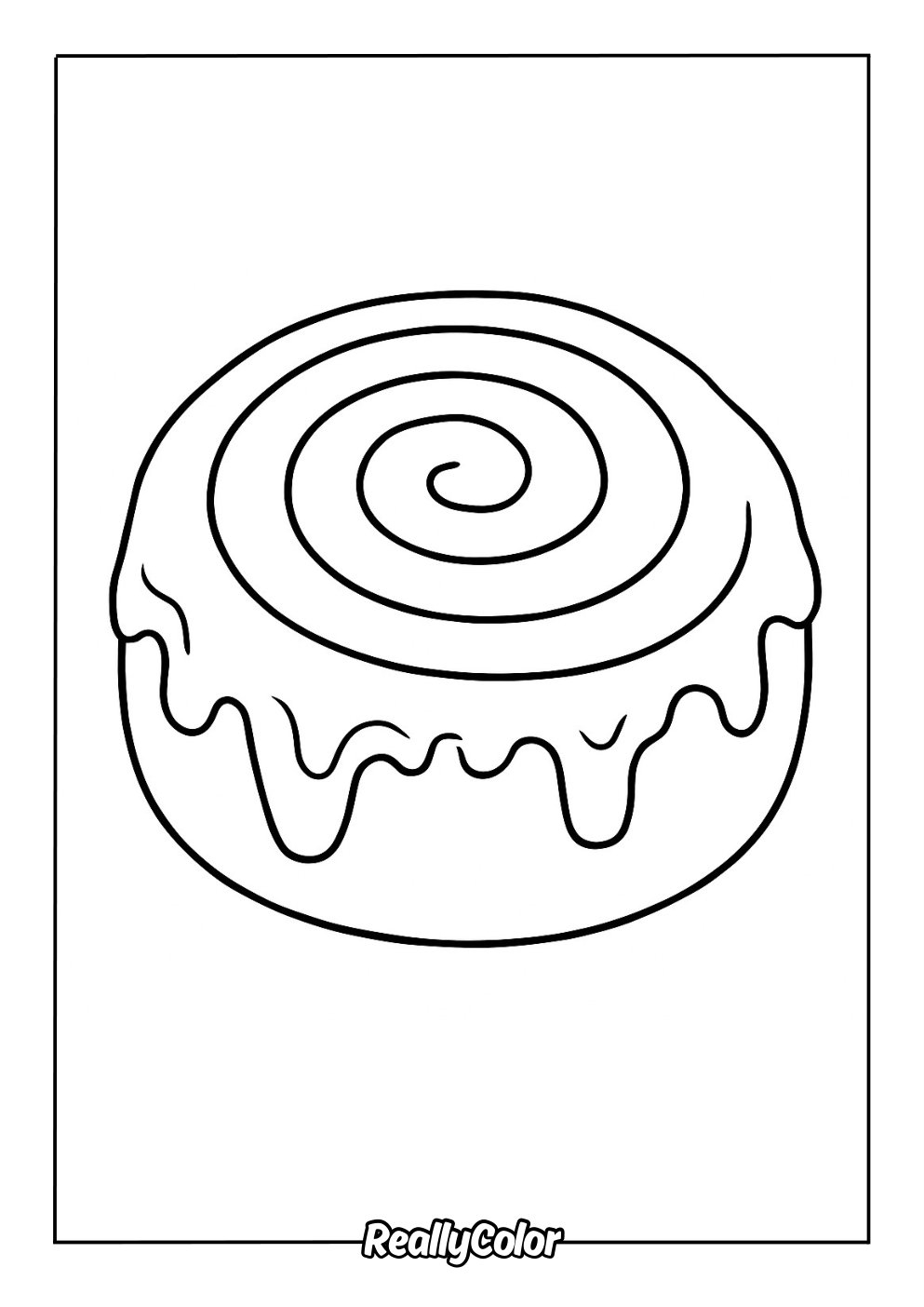 Free Printable Cinnamon Roll Coloring Pages
