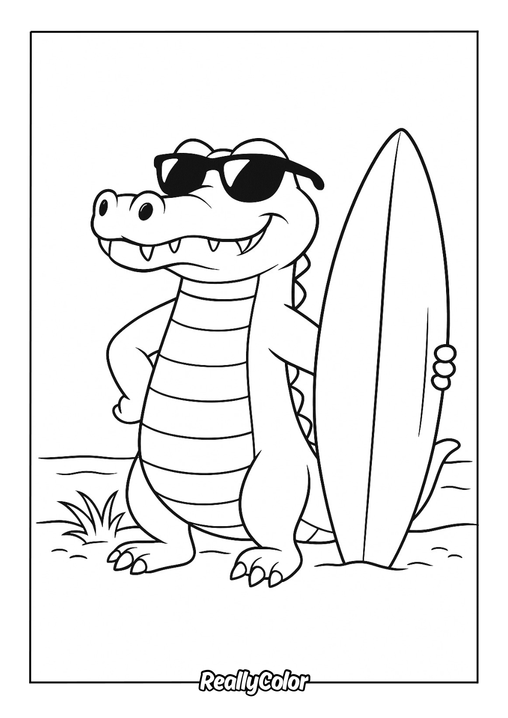 Free Printable Crocodile Coloring Pages
