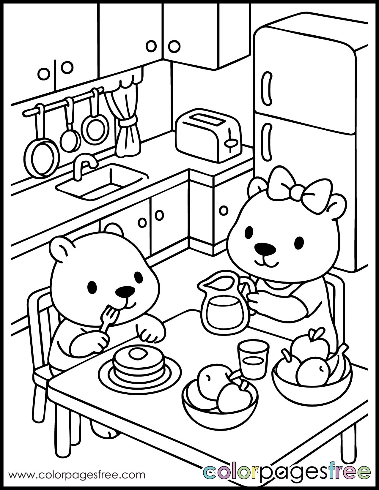 Free Printable Cute Cozy Coloring Page Colorpagesfree