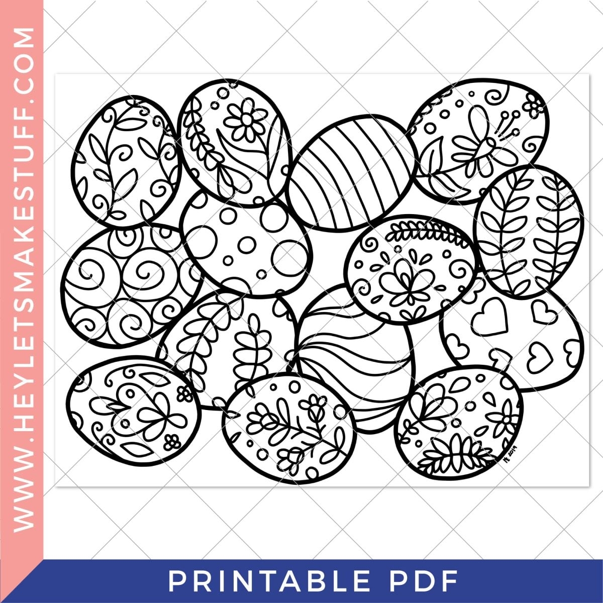 Free Printable Easter Coloring Page Hey Let s Make Stuff