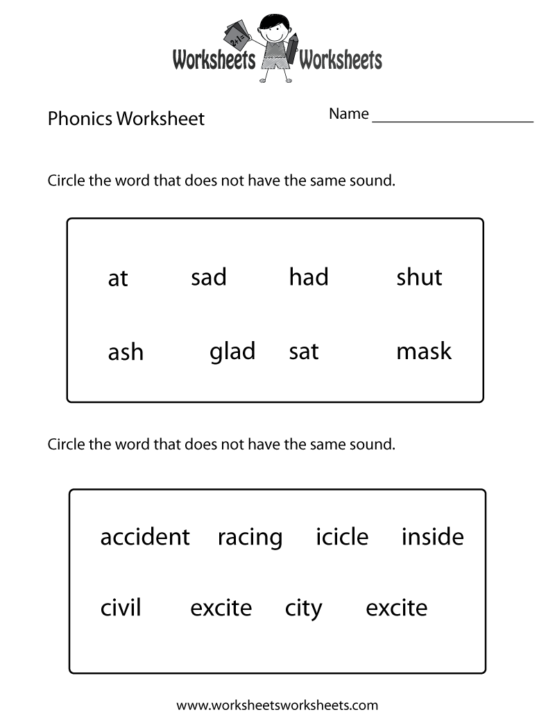 1st grade phonics worksheets