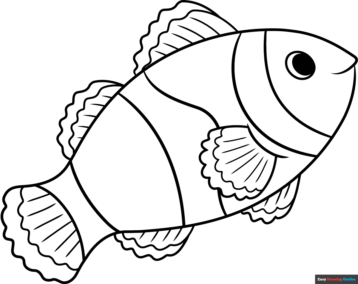 coloring book pages of fish