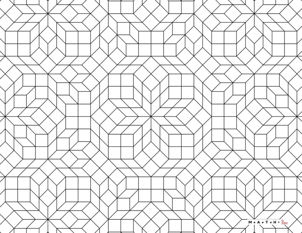 FREE Printable Geometric Coloring Pages PDF 