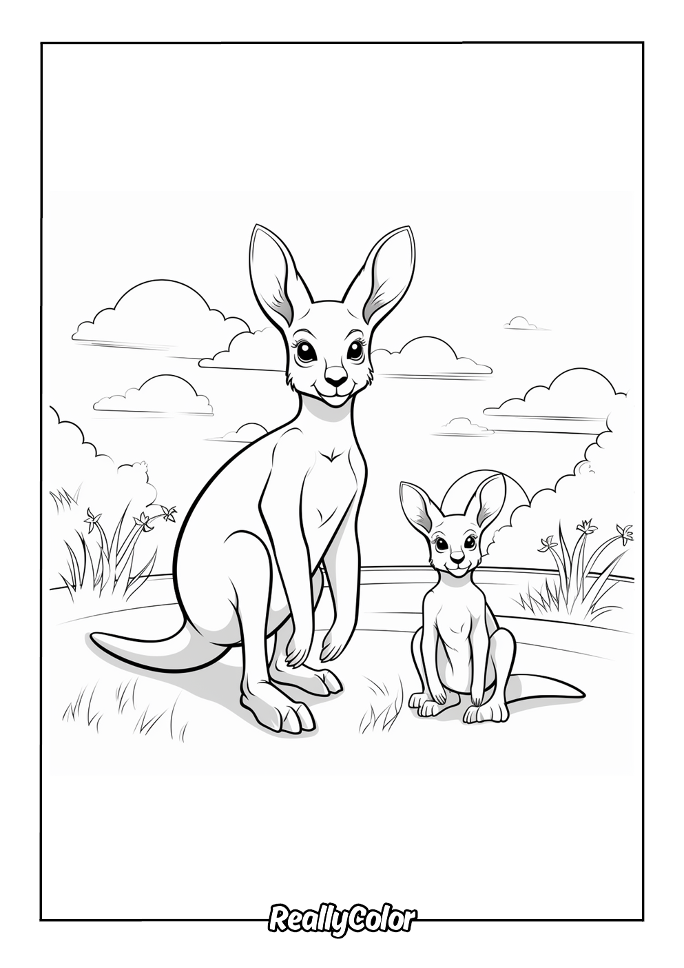 Free Printable Kangaroo Coloring Pages