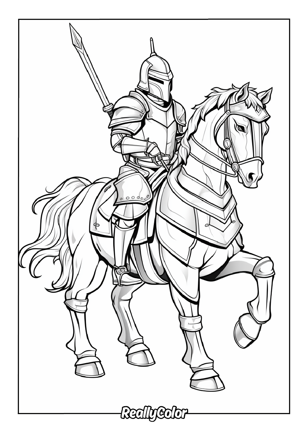 Free Printable Knight Coloring Pages