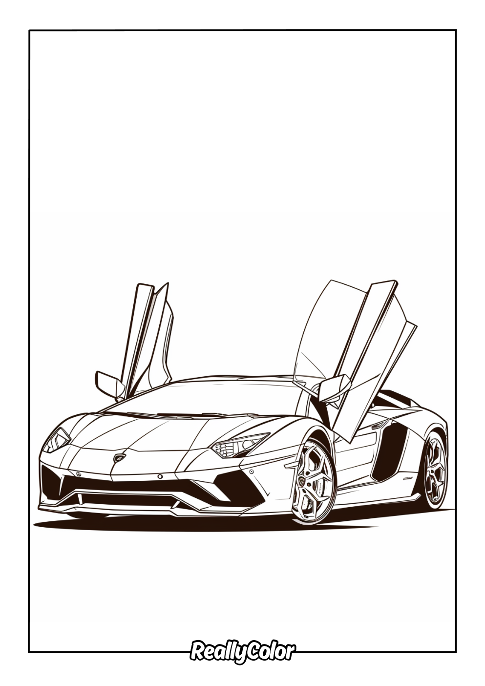 Free Printable Lamborghini Coloring Pages