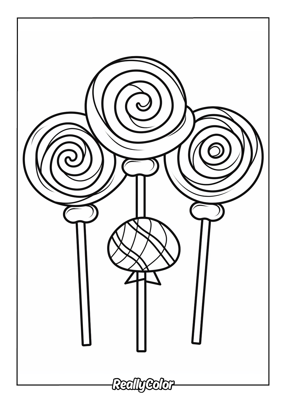 Free Printable Lollipop Coloring Pages