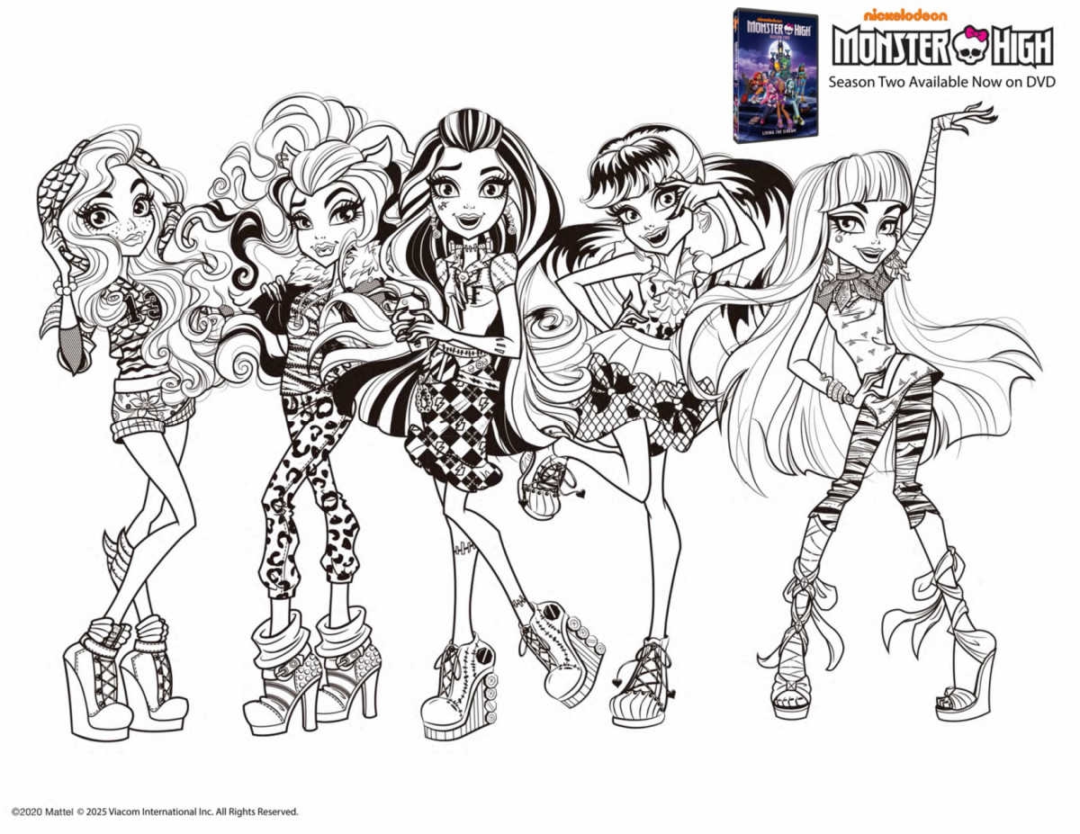 monster high coloring pages