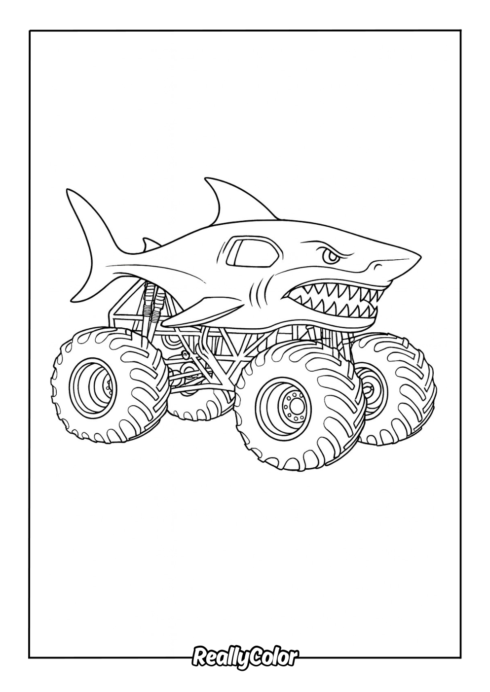 monster trucks coloring pages