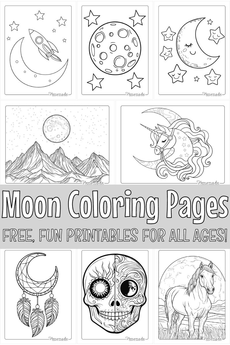 Free Printable Moon Coloring Pages For Kids And Adults
