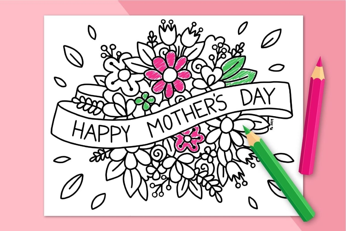 happy mothers day free coloring pages