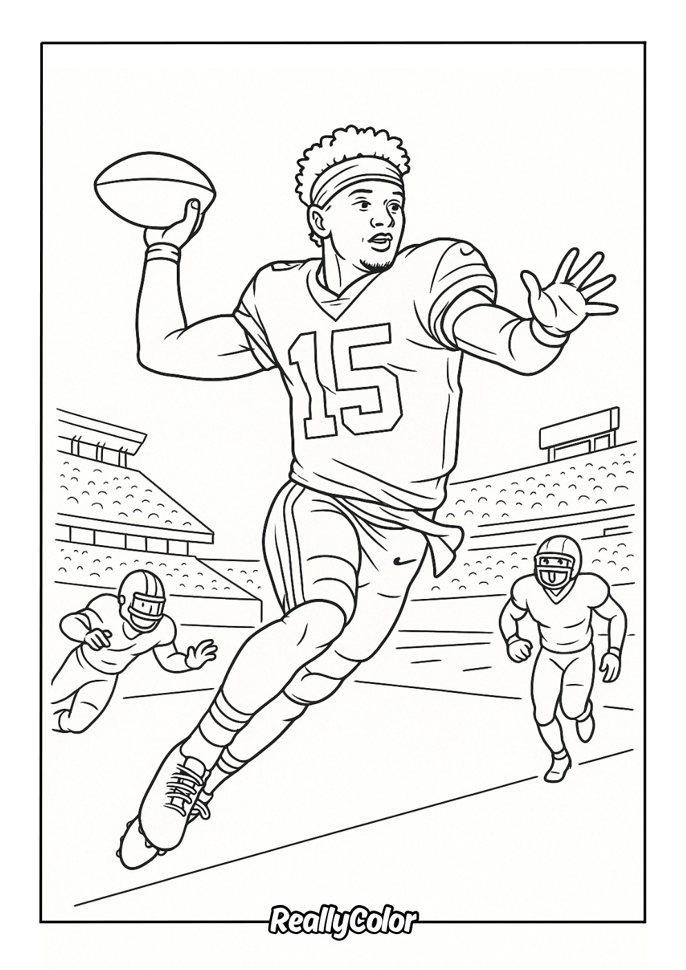 Free Printable Patrick Mahomes Coloring Pages