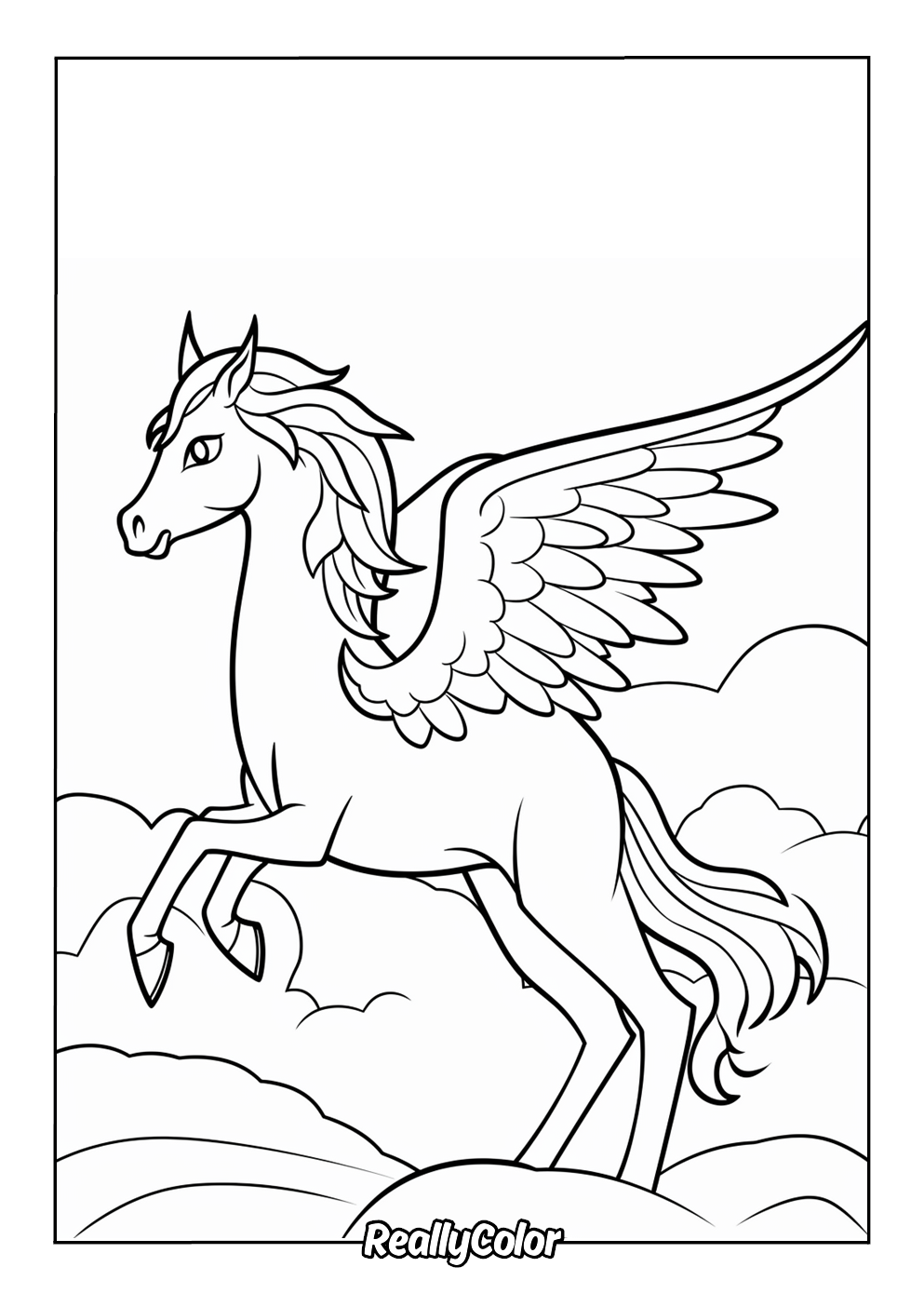 Free Printable Pegasus Coloring Pages Free Printable Pegasus Coloring Pages