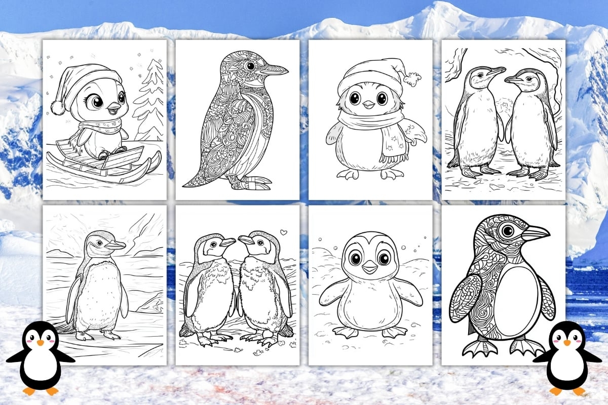 penguin coloring pages