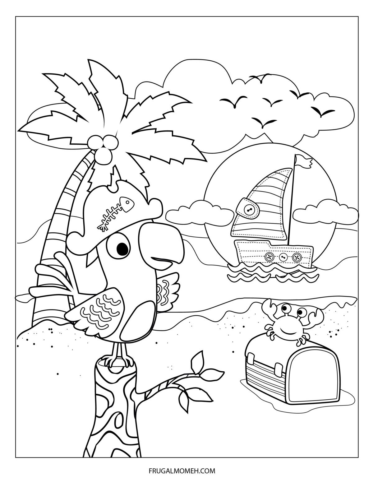 pirate coloring pages
