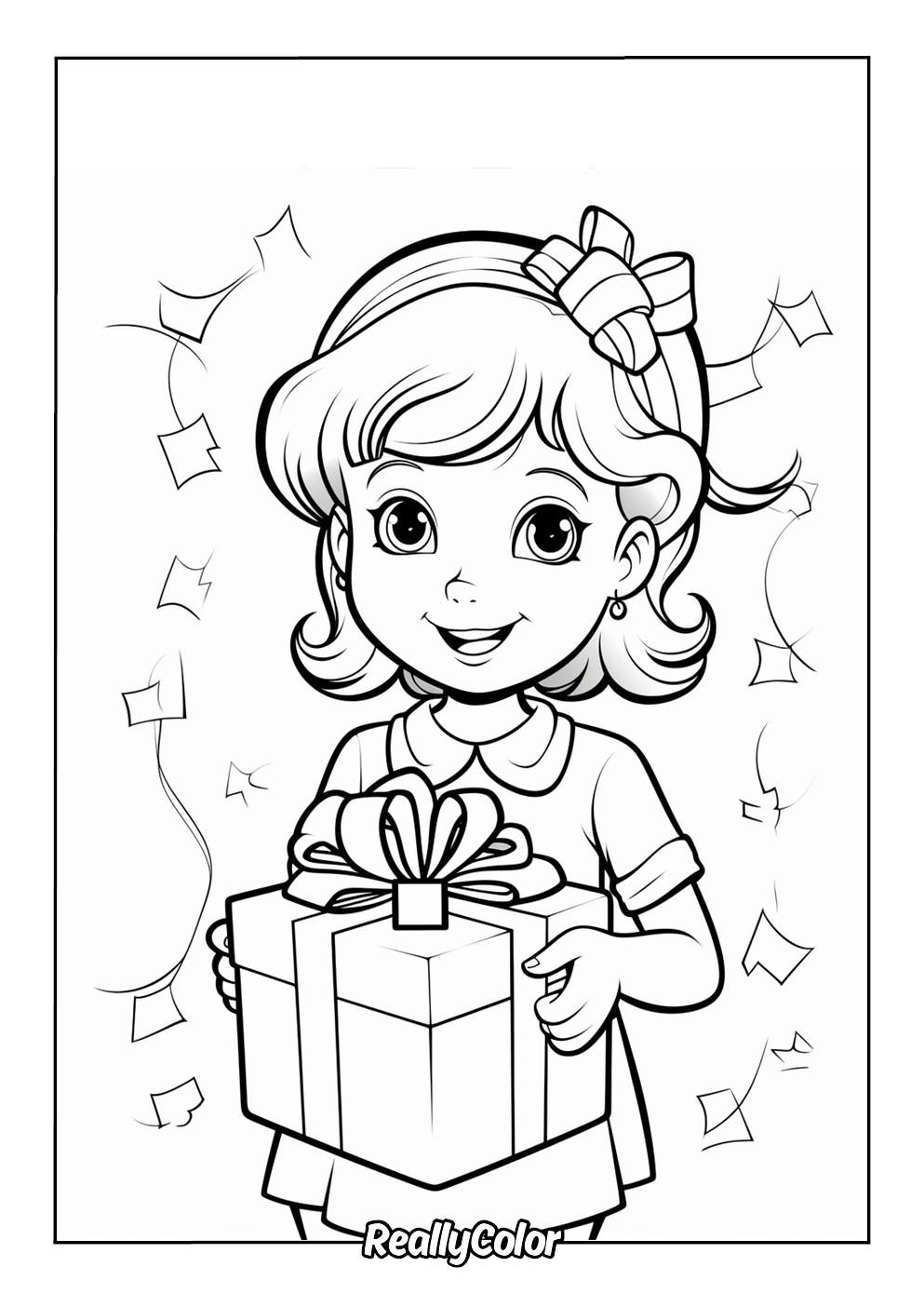 Free Printable Present Coloring Pages