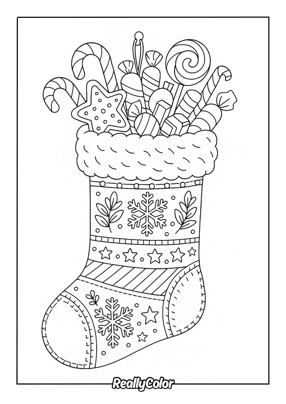 Free Printable Stocking Coloring Pages