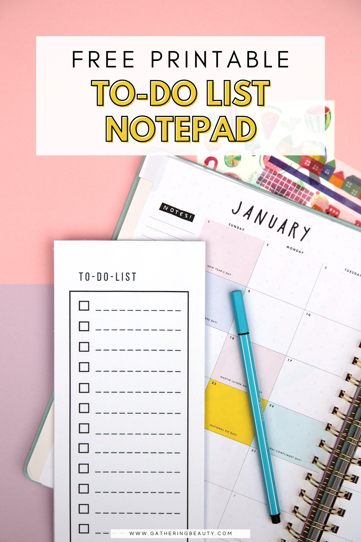 Free Printable To Do List Notepad Gathering Beauty