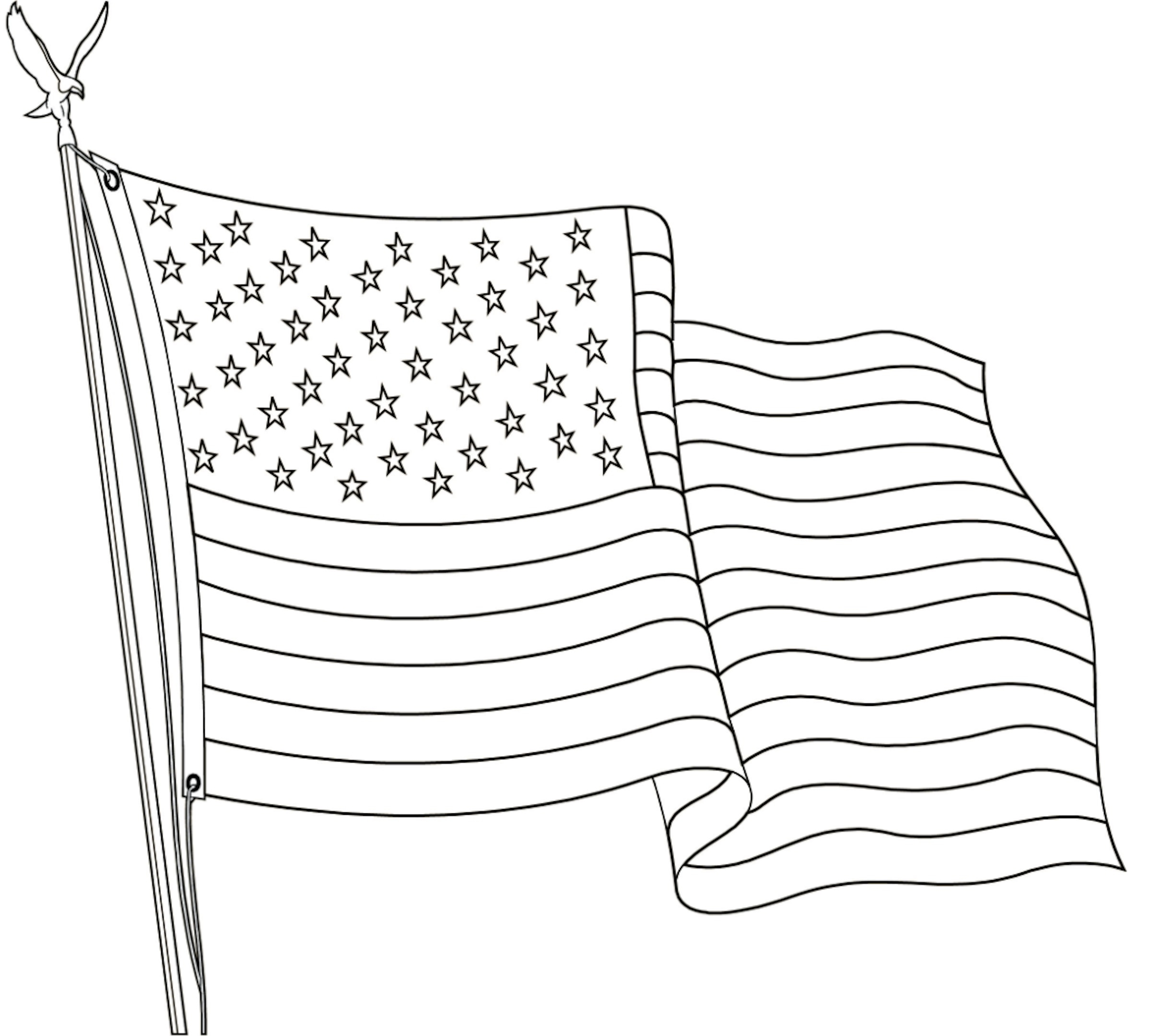coloring page us flag