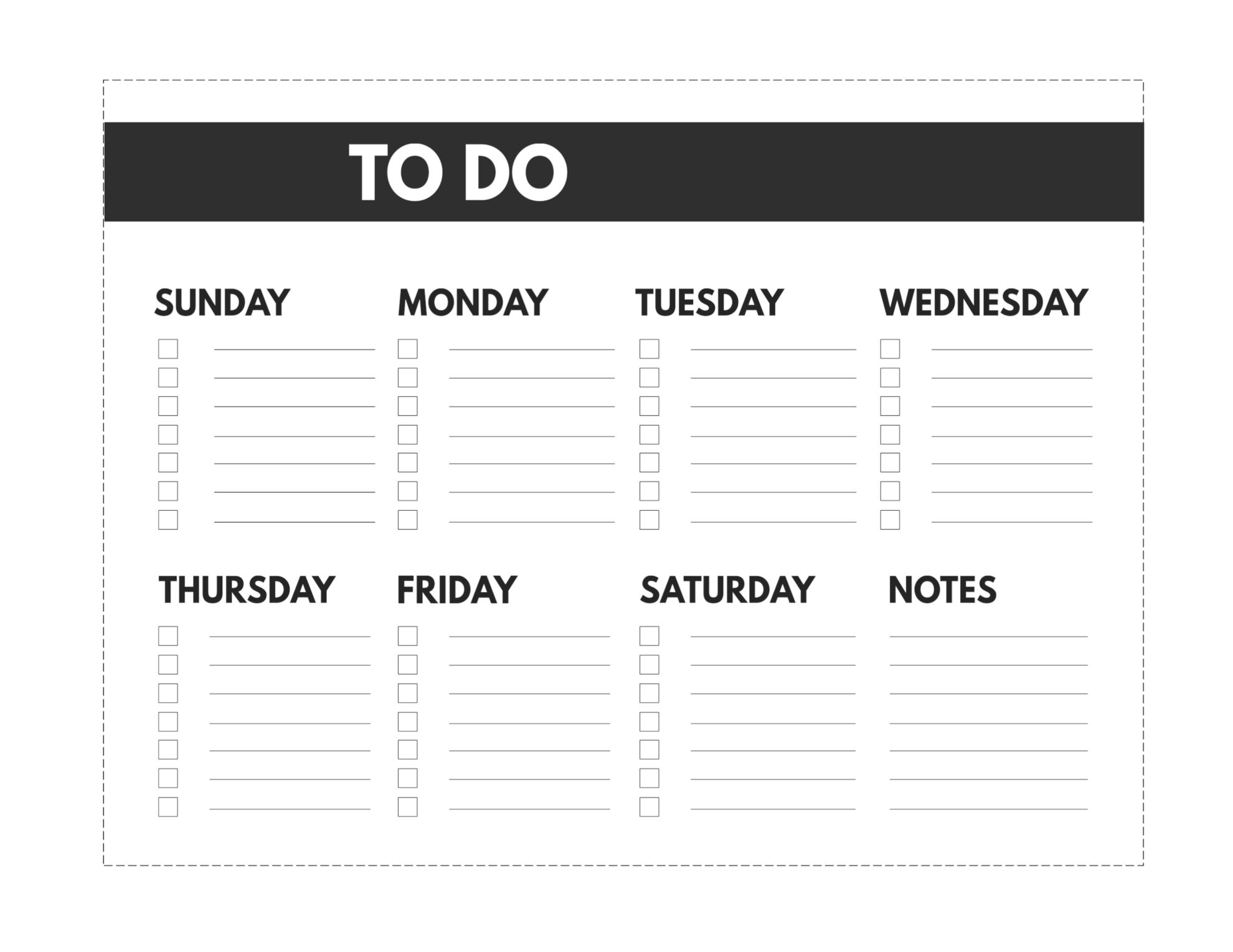 weekly to do list