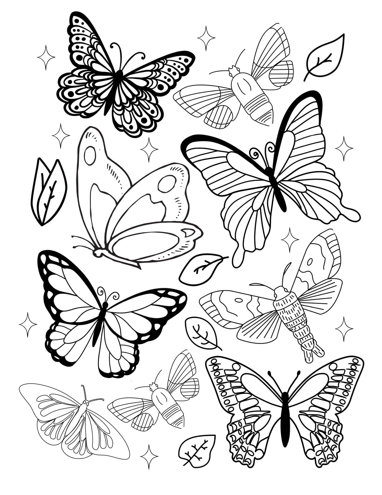butterfly coloring pages printable butterfly coloring pages printable