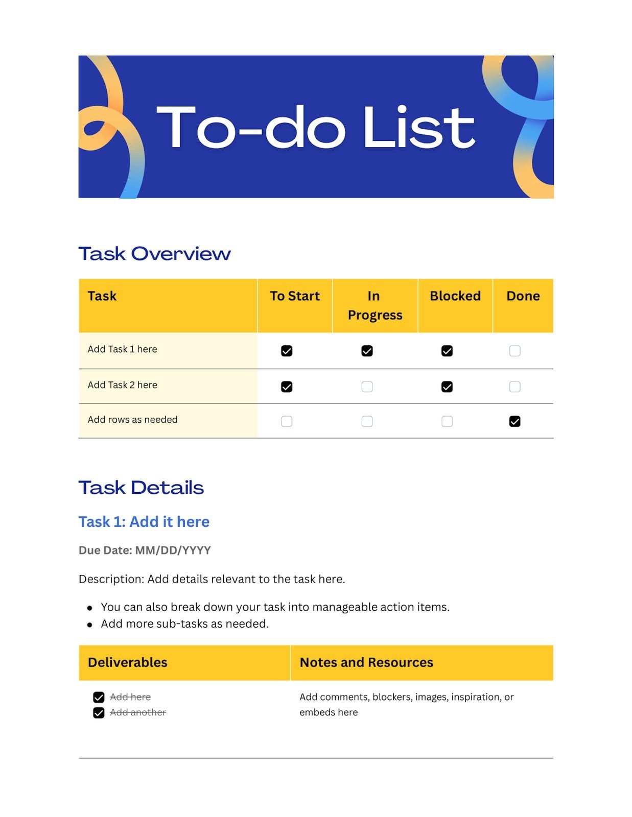 Free To Do List Maker Create A To Do List Online Canva