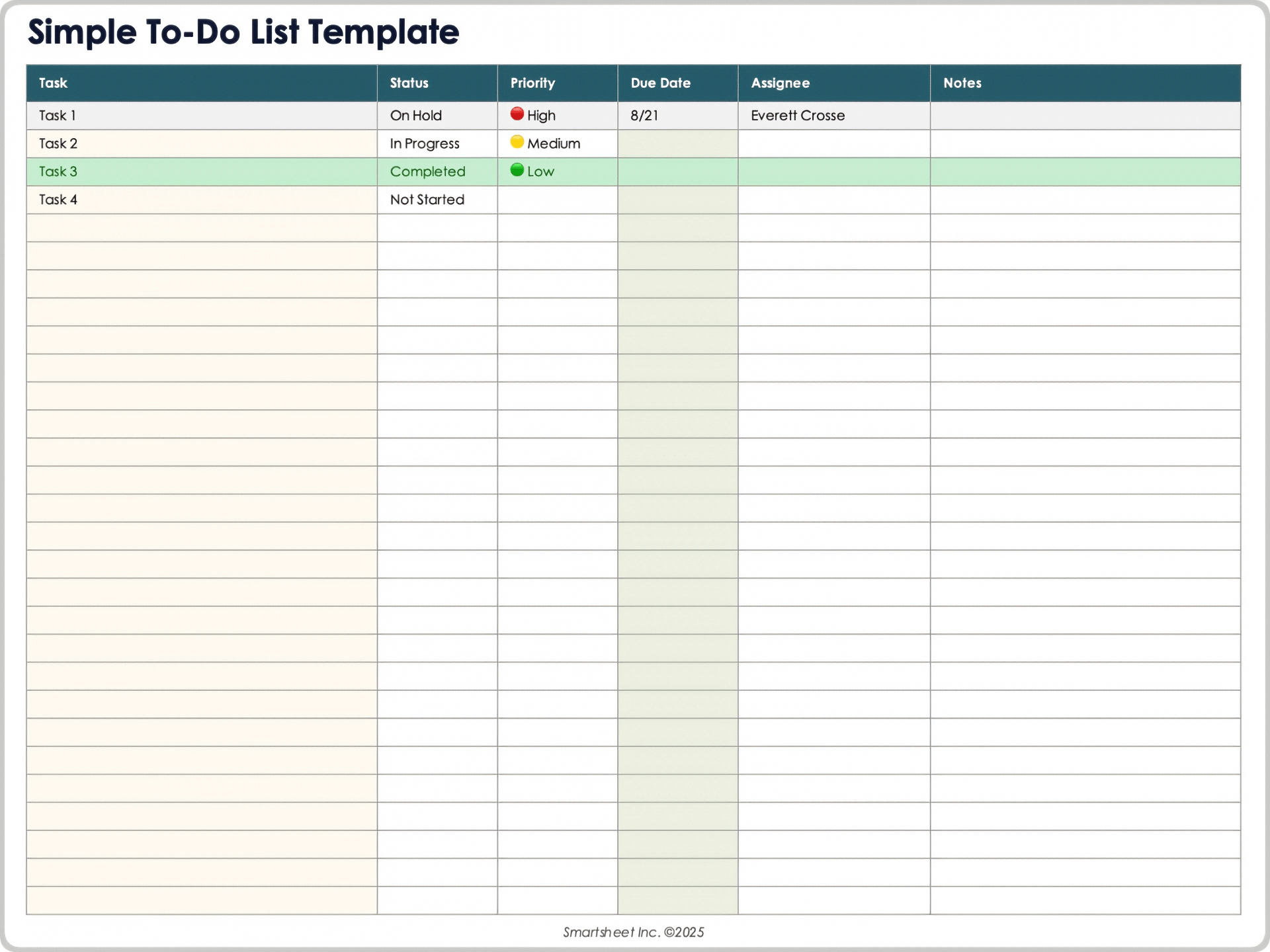Free To Do List Templates In Excel