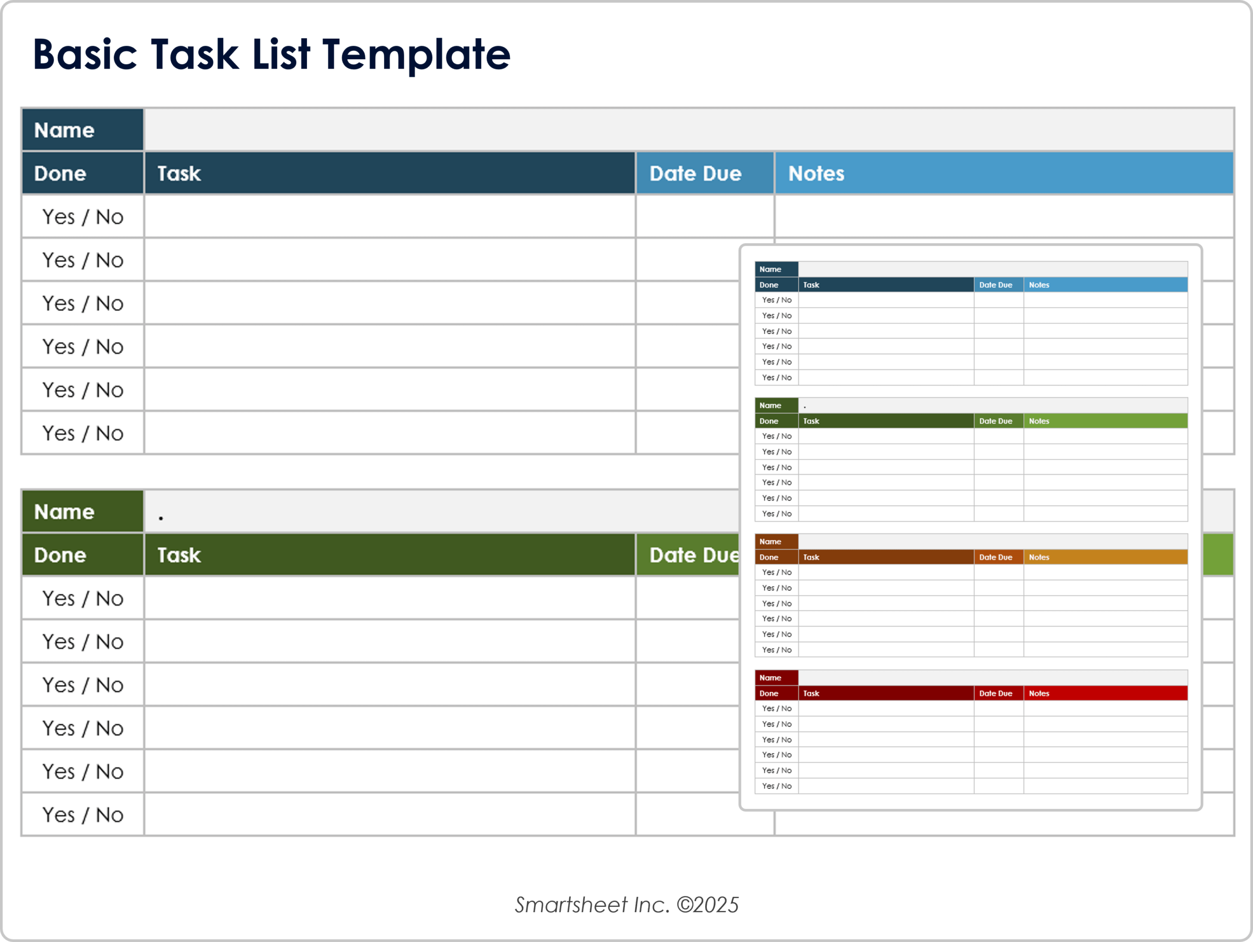 Free To Do Lists Task Tracker Templates