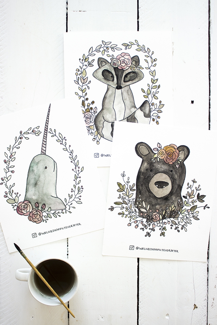 Free Watercolor Adult Coloring Book Printable Sheets Woodland Forest Animals Part 1 Fox Bear Squirrel Badger We Lived Happily Ever After Free Watercolor Adult Coloring Book Printable Sheets Woodland Forest Animals Part 1 Fox Bear Squirrel Badger We Lived Happily Ever After