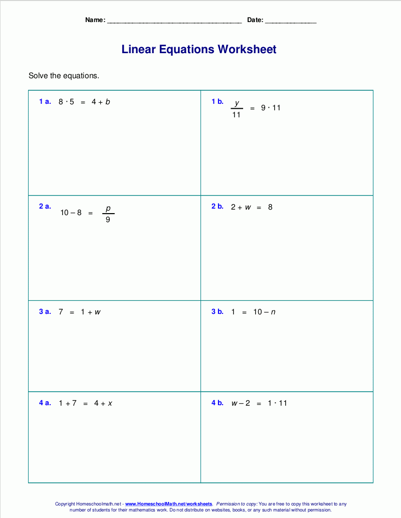 one step equations worksheet pdf