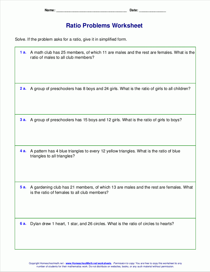 Free Worksheets For Ratio Word Problems Free Worksheets For Ratio Word Problems