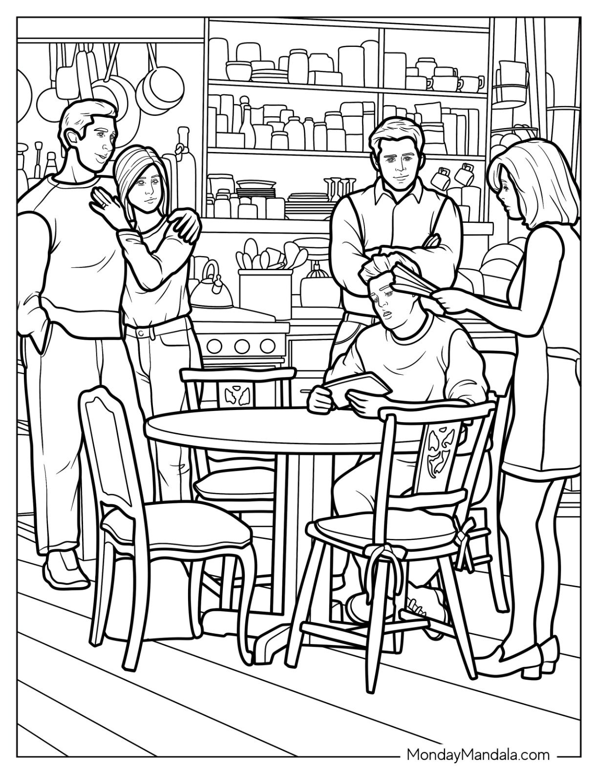 Friends TV Show Coloring Pages Free PDF Printables 