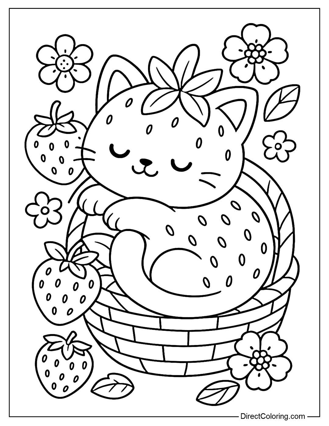 coloring pages for strawberry