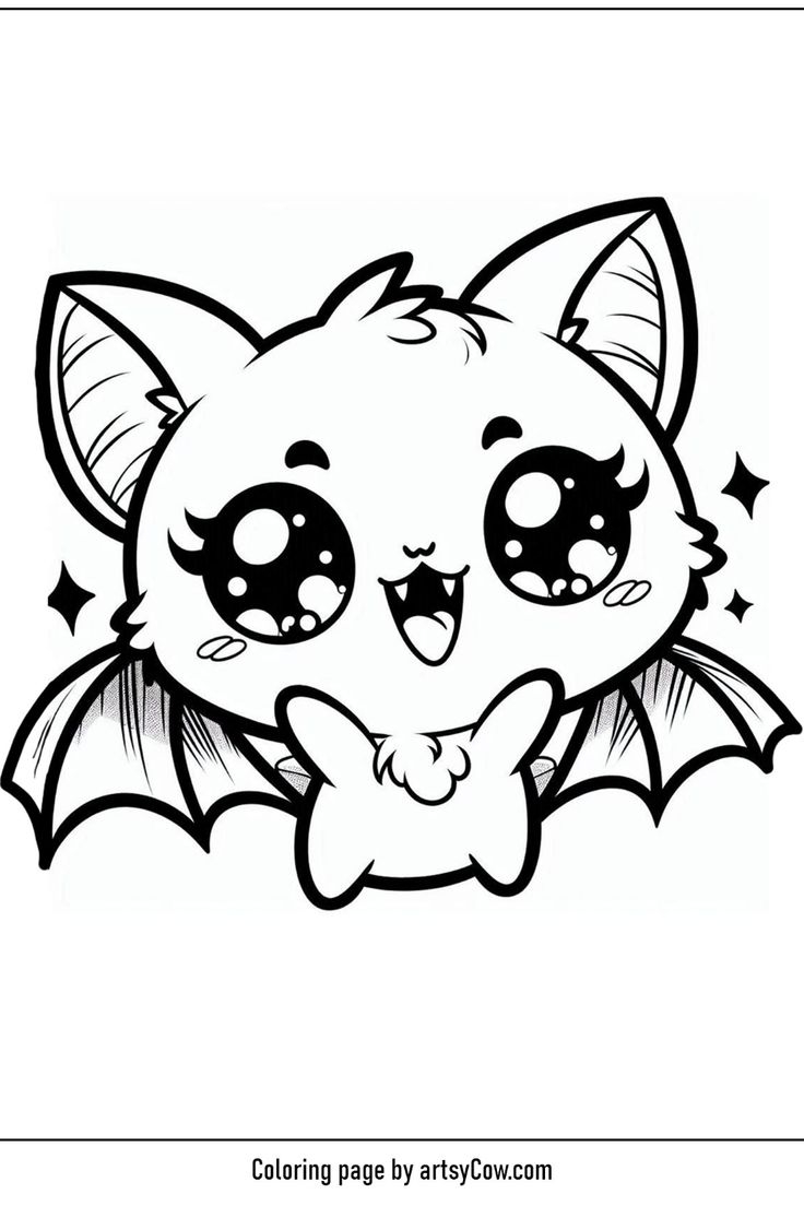 bat coloring page
