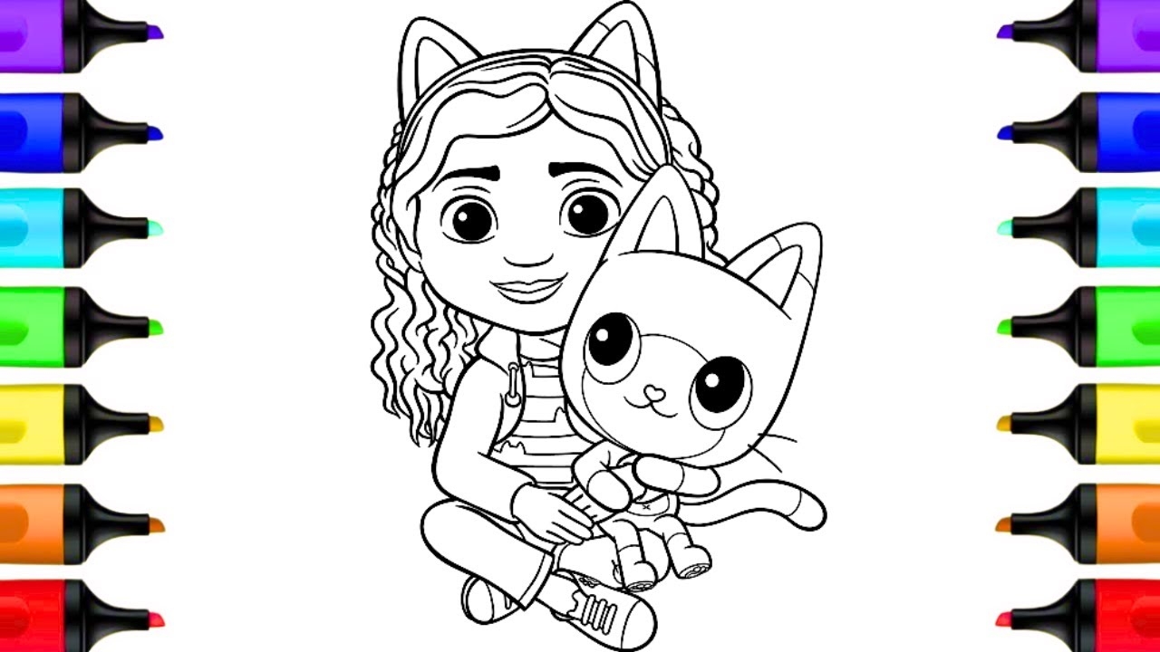 Gabby s Dollhouse And Pandy Paws Coloring Pages Coloring Book Art Activity YouTube
