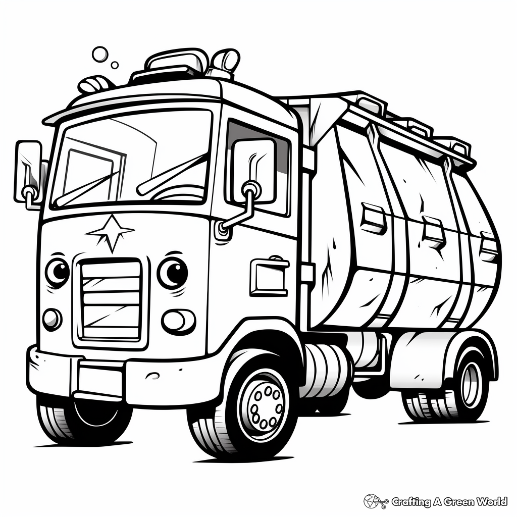 garbage truck coloring pages