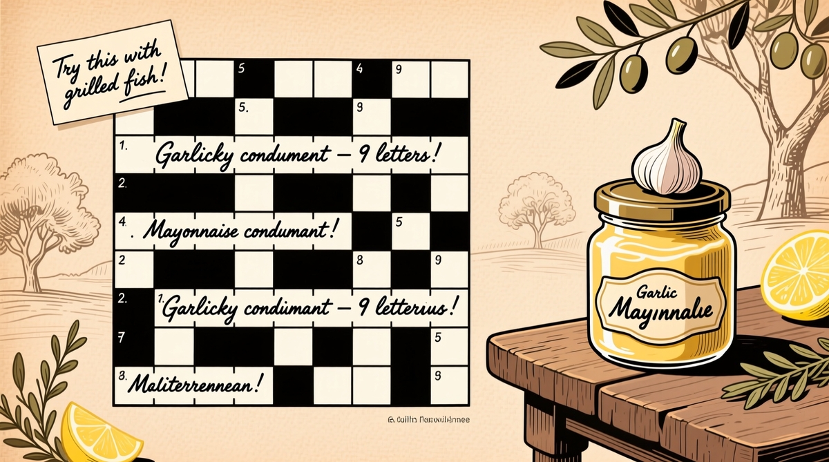 Garlic Mayonnaise Crossword Answer Aioli Explained