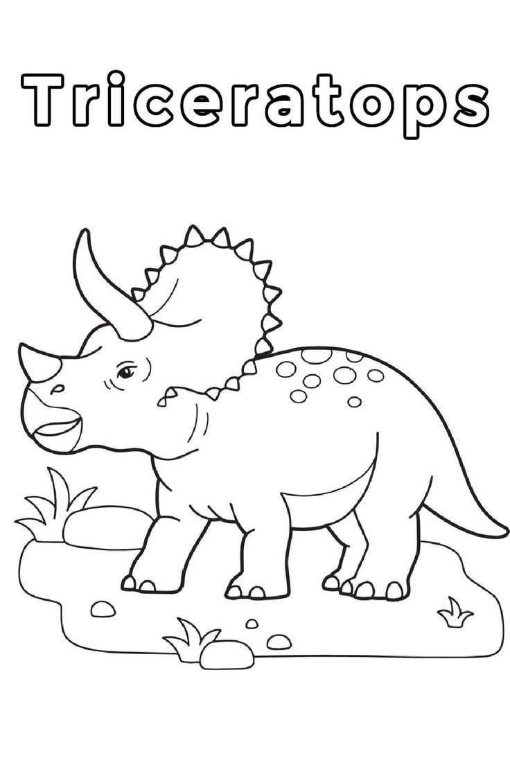 triceratops coloring page