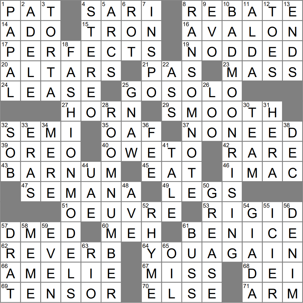 crossword clue track