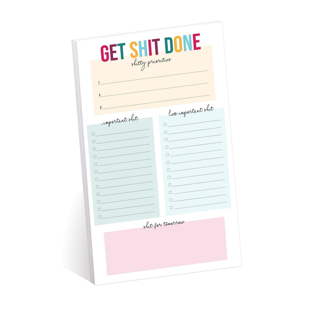 Get Shit Done To Do List 6 X 10 Hilarious Sticky Note Fill In Task List 50 Sheets Per Pad Snarky Sticky Note Schedule Checklist Made In USA Walmart Get Shit Done To Do List 6 X 10 Hilarious Sticky Note Fill In Task List 50 Sheets Per Pad Snarky Sticky Note Schedule Checklist Made In USA Walmart