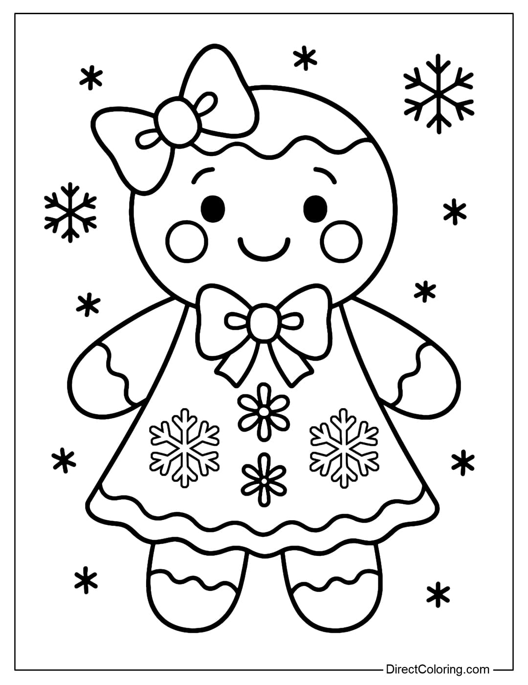 Gingerbread Man Coloring Pages Free PDF To Download And Print